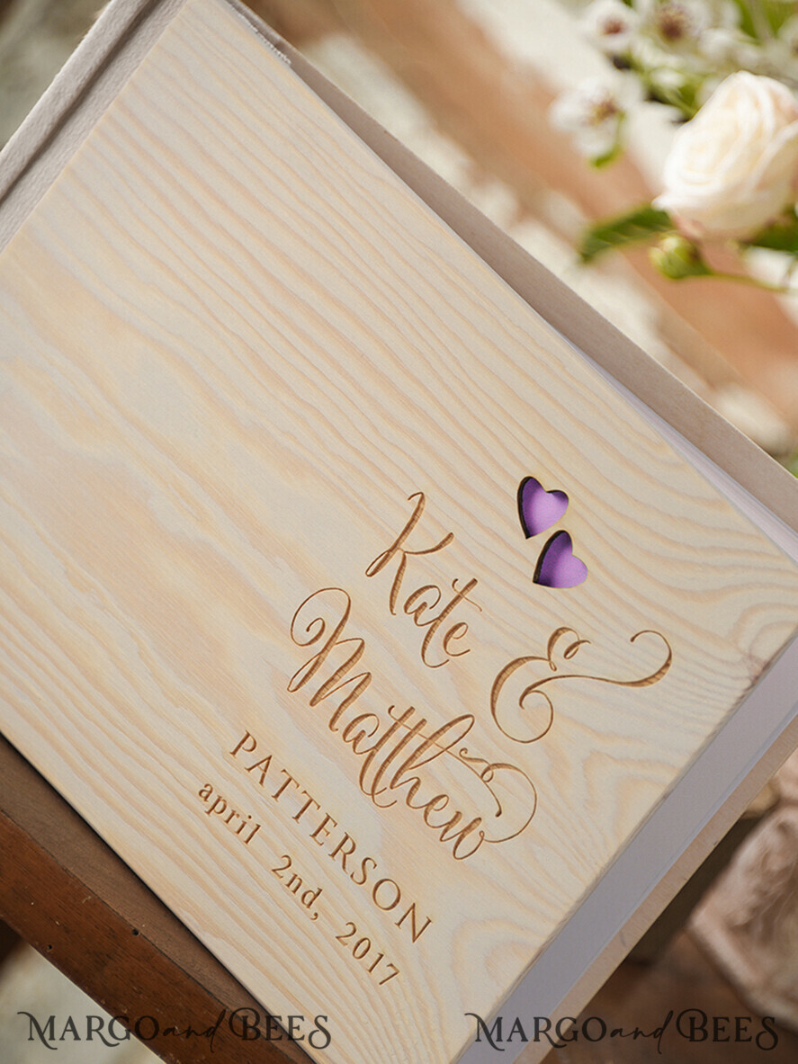 WEDDING GUEST BOOKS Rustic Wooden Engraved PhotoAlbum Boho Instant Photo Book  Wooden Instax Wedding Photo Guestbook
