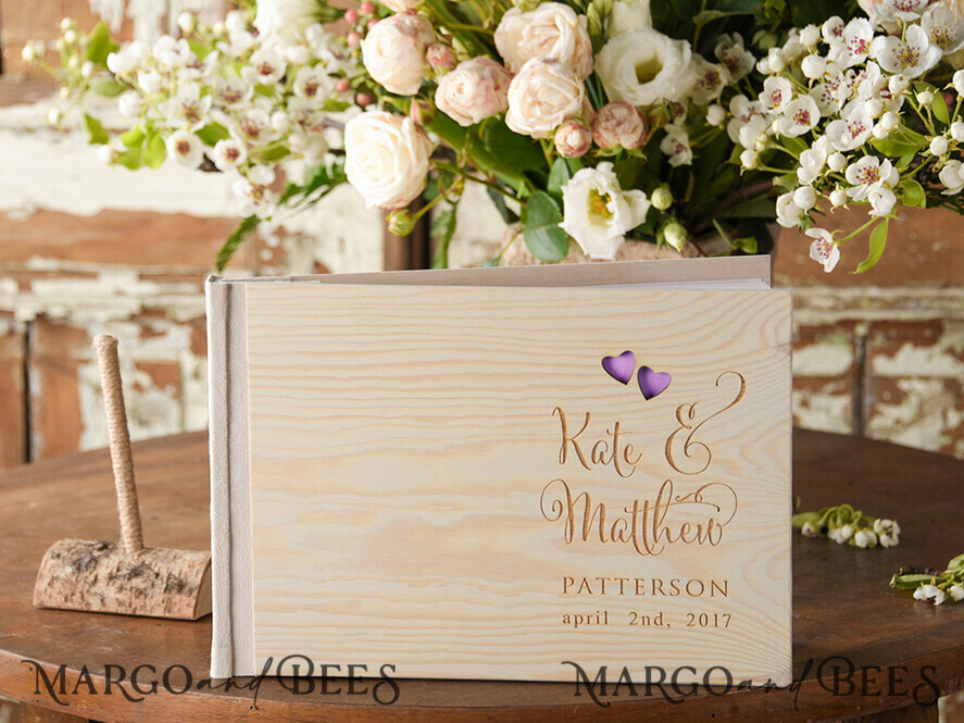 WEDDING GUEST BOOKS Rustic Wooden Engraved PhotoAlbum Boho Instant Photo Book  Wooden Instax Wedding Photo Guestbook