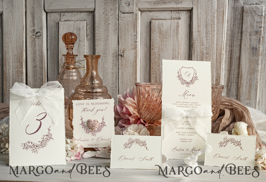 PLATZKARTEN / TISCHKARTEN  
 Romantisches Boho/ Botanisch/ Floral elegante Platzkarten