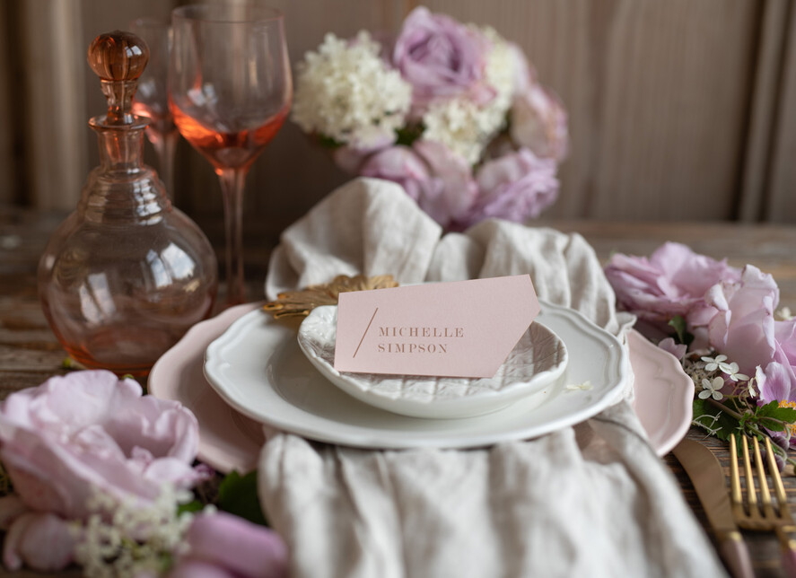 PLACE CARDS / TABLE CARDS Romantic Boho/ Botanical/ Floral Geometric Romantic Blush Pink Place Cards, Modern geometric wedding Place Cards, Minimalistic Elegant Wedding Card, Custom Wording Place Names, Minimalist Cards