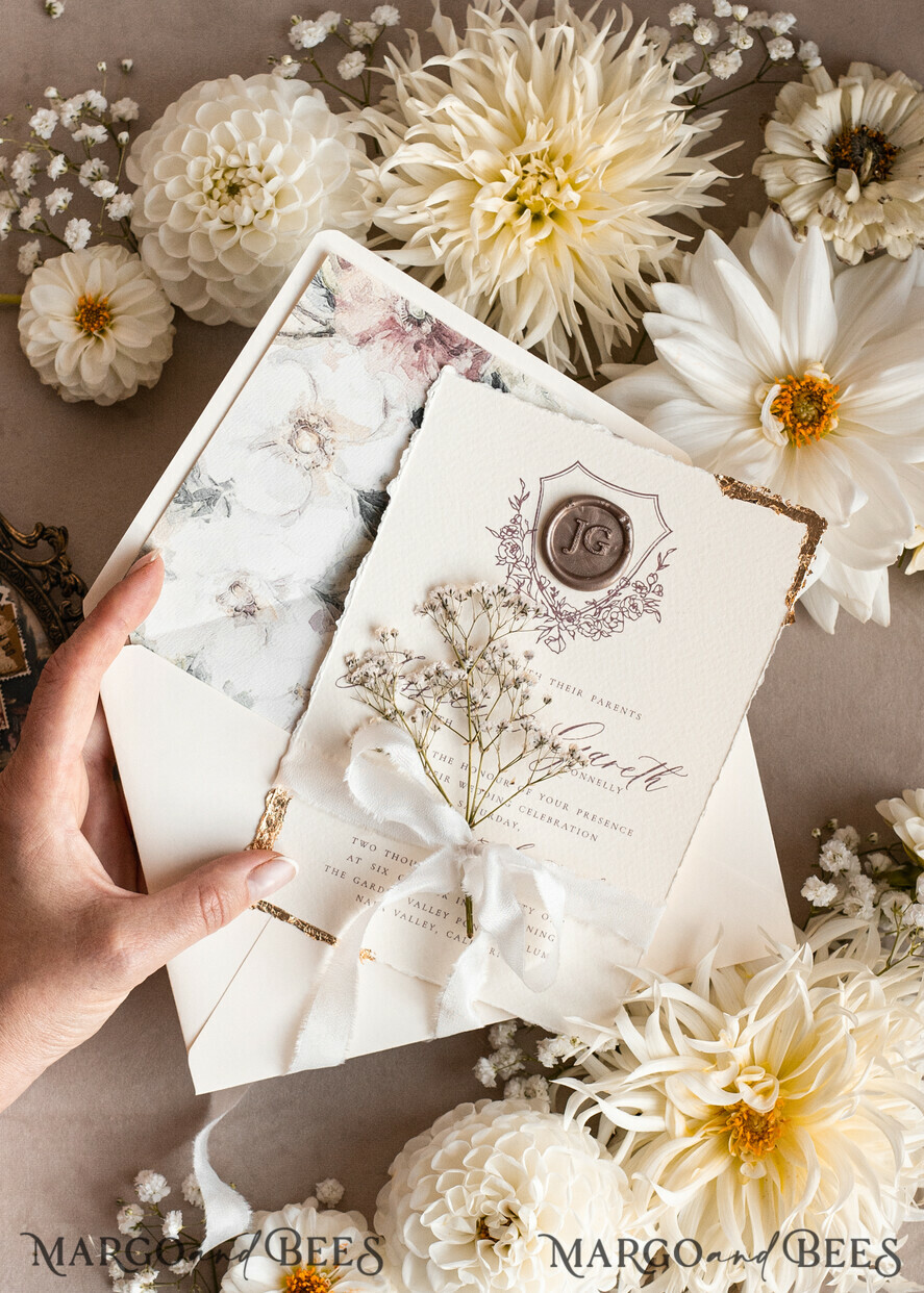 WEDDING INVITATIONS modern calligraphy / fine art Fine Art Blush Wedding Invitation, Real Baby Breth Floral Wedding Invitation, French Provence Invitation suite, Gypsophila wedding invitation suite, Deckled Edge Invites, Torn Edge Wedding Invitations golden, Fine Art Wedding Invitation Suite