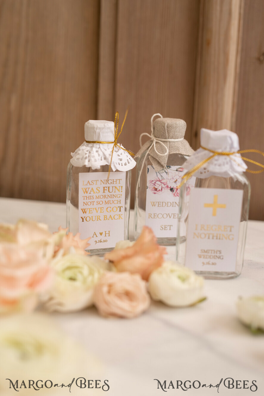 WEDDING FAVORS wedding hangover kits wedding favors, small bottle hangover kit