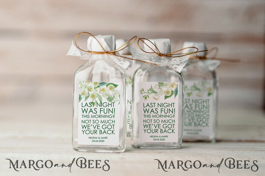 WEDDING FAVORS wedding hangover kits cute wedding favor cards, presonalized hangover kit