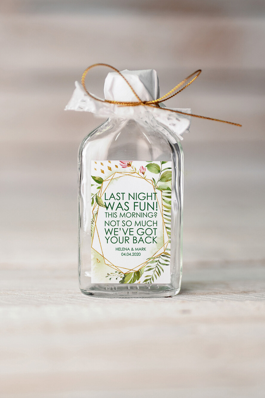 WEDDING FAVORS wedding hangover kits wedding favor ideas, bottles for hangover kit