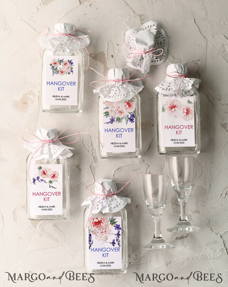 WEDDING FAVORS wedding hangover kits guests favor ideas, hangover kit bottle