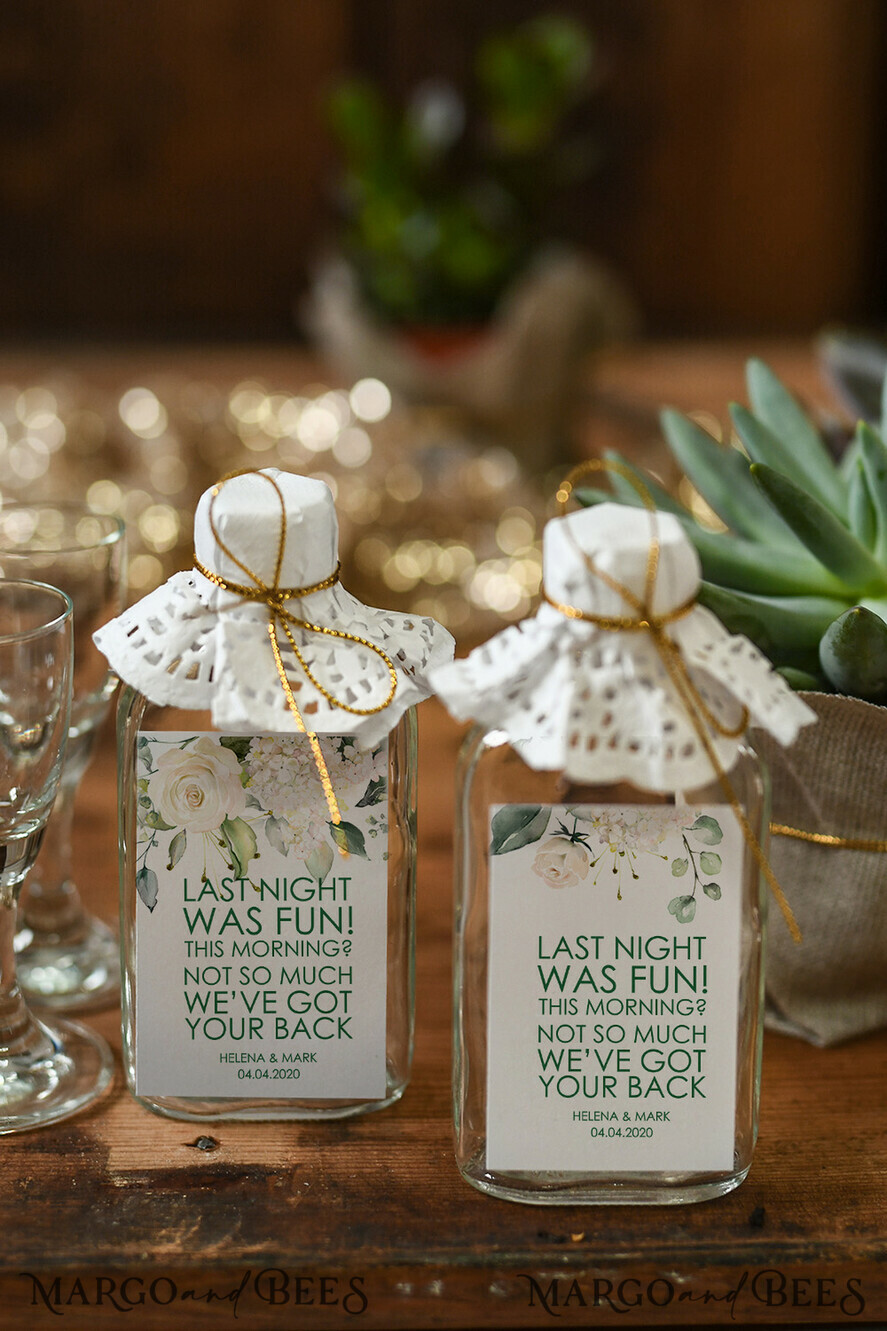 WEDDING FAVORS wedding hangover kits cute wedding favor cards, presonalized hangover kit