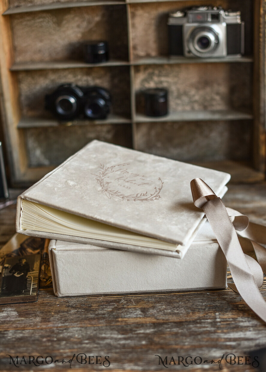 WEDDING GUEST BOOKS Instax Instant Photo Book Wedding guestbook for polaroids, velvet personalized wedding Photo Booth Book
