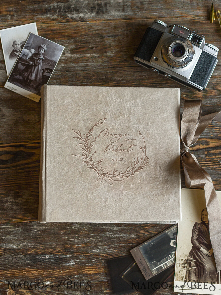 WEDDING GUEST BOOKS Instax Instant Photo Book Wedding guestbook for polaroids, velvet personalized wedding Photo Booth Book