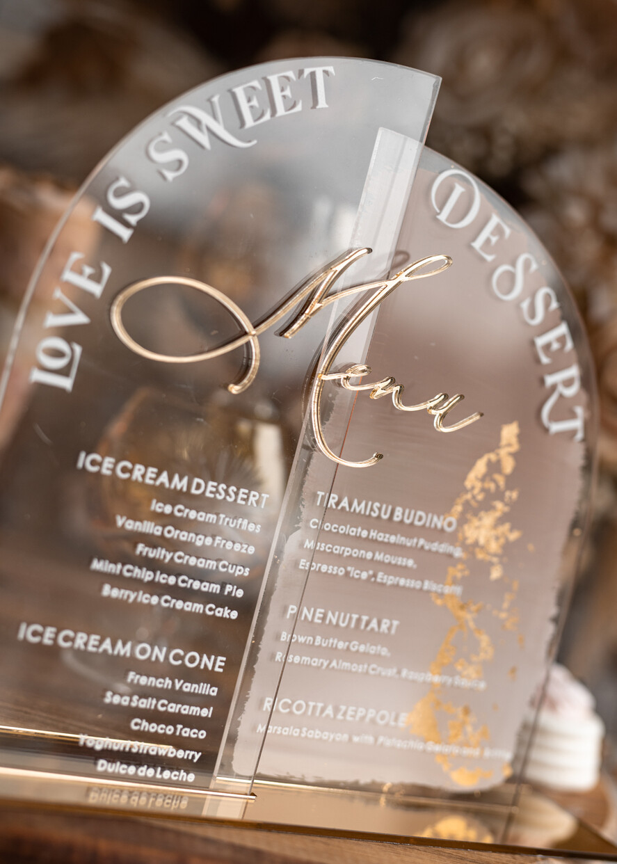 TABLE DECOR SIGNS Acrylic table decor Numbers Acrylic Arch Beige Ombre Dessert menu, Clear Acrylic gold Taupe Candy Bar Sign, Nude Gold Plexi Table Arch Menu, Luxury Beige Ombre Wedding Table Decor, Wedding Signage Golden mirror Dessert Menu