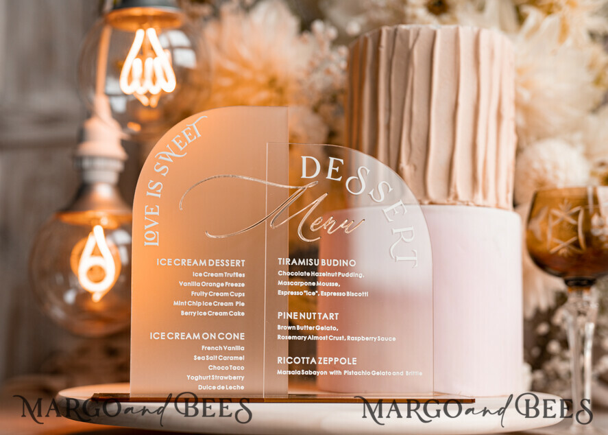 TABLE DECOR SIGNS Acrylic table decor Numbers Acrylic Arch Table Number and menu Combo, Clear and Frozen Acryl gold Signs, Gold Plexi Table Numbers nad Menu Combo Luxury Wedding Table Decor, Wedding Signage