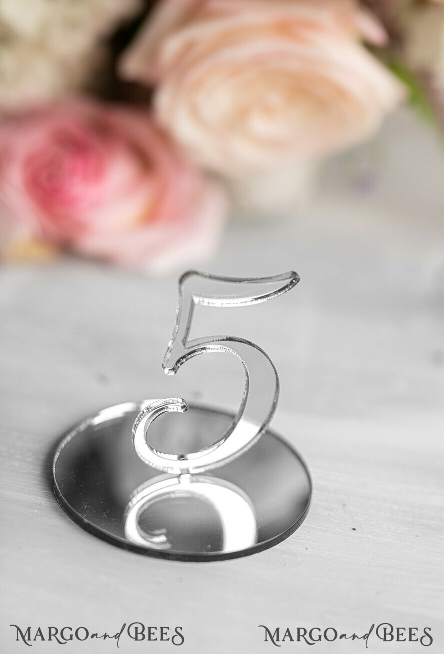 TABLE DECOR SIGNS Acrylic table decor Numbers Geometric heart Silver Acrylic Table Numbers, silver Acrylic and gold Sign, Mirror Plexi Table Numbers, Luxury Wedding Table Decor, Wedding Signage mirror table numbers 