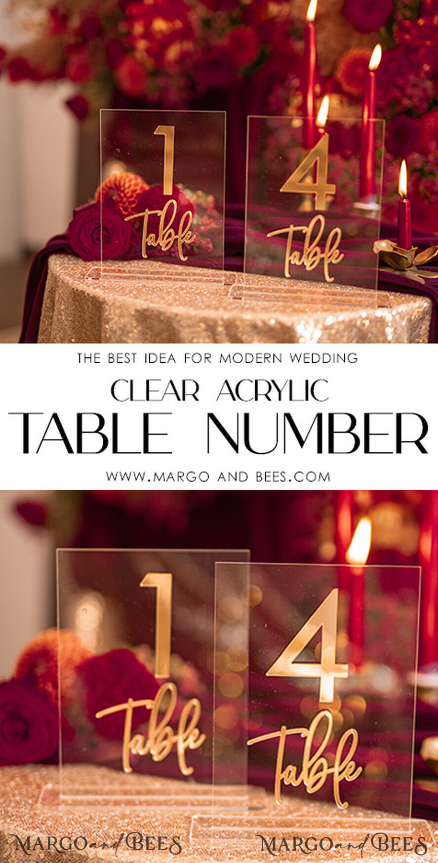 TABLE DECOR SIGNS Acrylic table decor Numbers Acrylic Table Numbers, Clear Acrylic And Gold Sign, Gold Plexi Table Numbers, Luxury Wedding Table Decor, Wedding Signage Golden Mirror Table Numbers