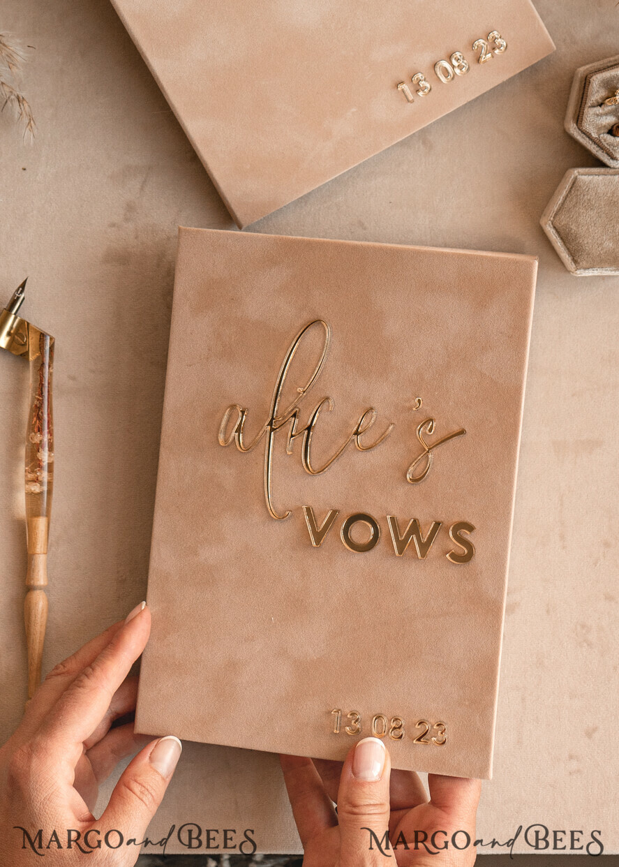 WEDDING VOWS Acrylic Clear Gold Bride and groom vow books, wedding vow books, personalized vow booklets, his and her vow books, custom wedding vow cases, bridal shower gift