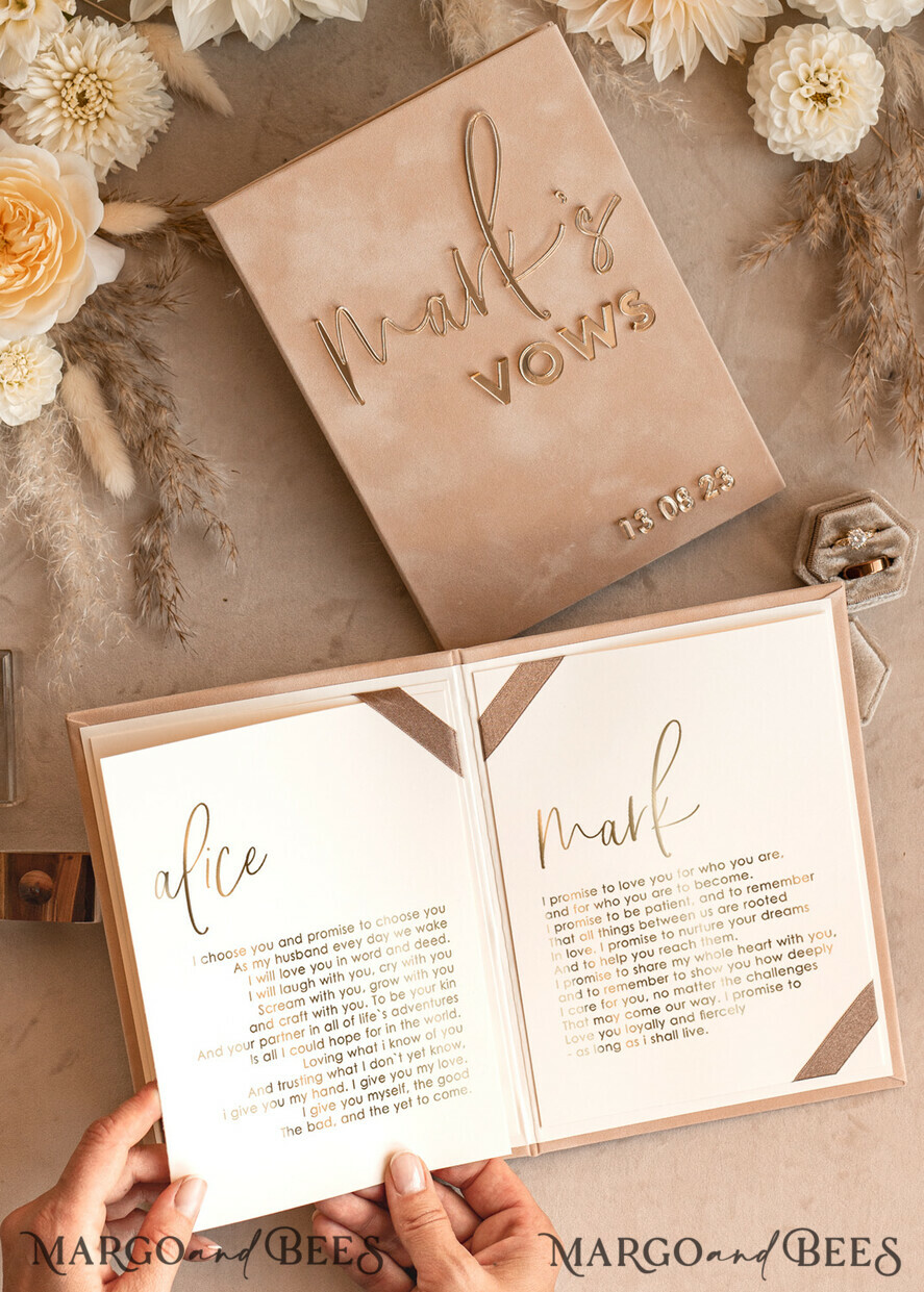 WEDDING VOWS Acrylic Clear Gold Bride and groom vow books, wedding vow books, personalized vow booklets, his and her vow books, custom wedding vow cases, bridal shower gift