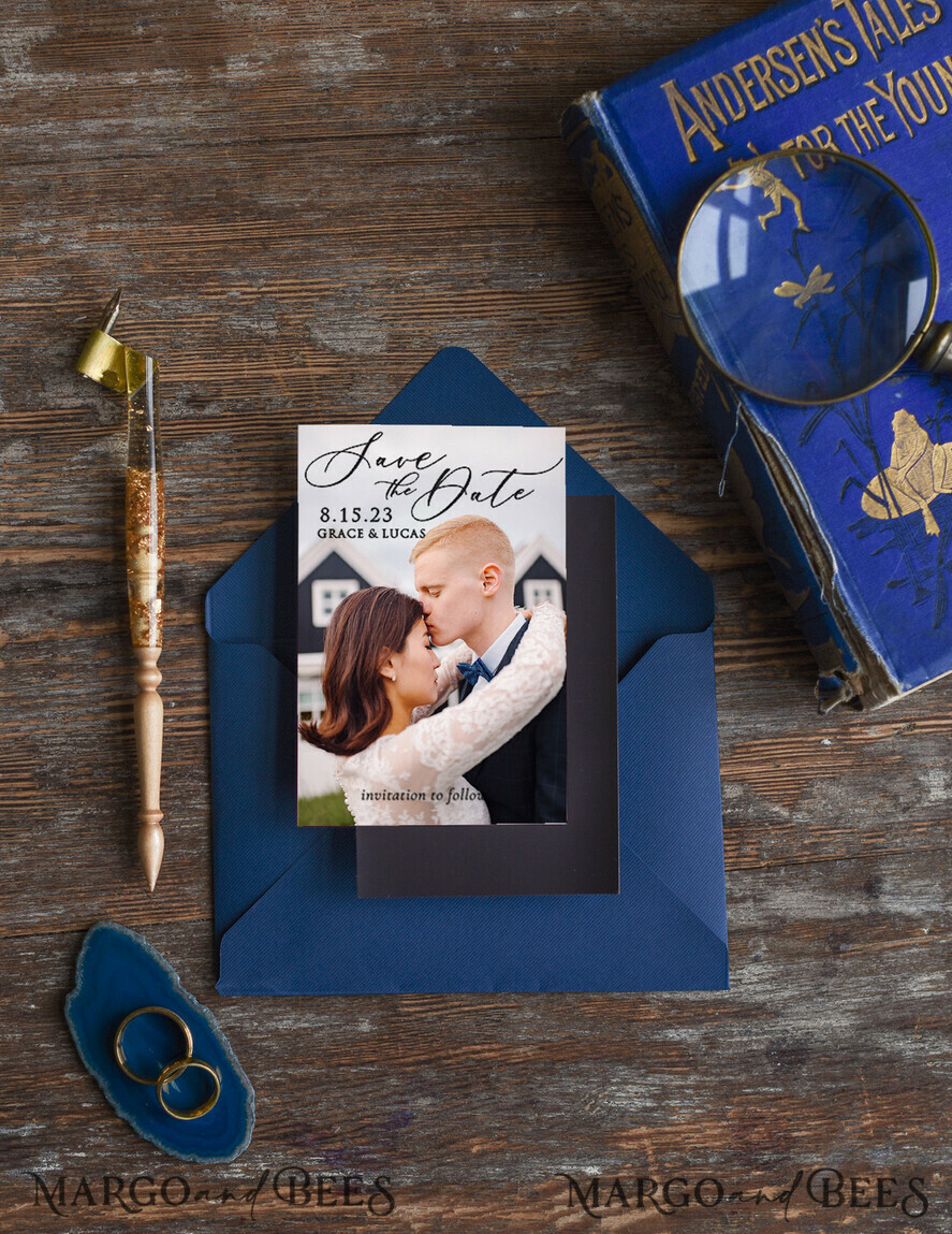 SAVE THE DATES photo magnets with photo