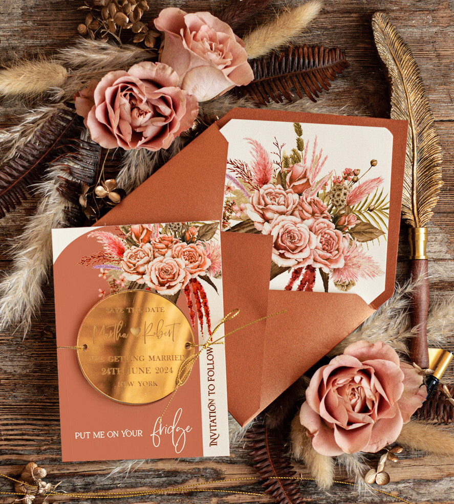 DATEN MERKEN Acrylgoldmagnete Personalisierter goldener 
