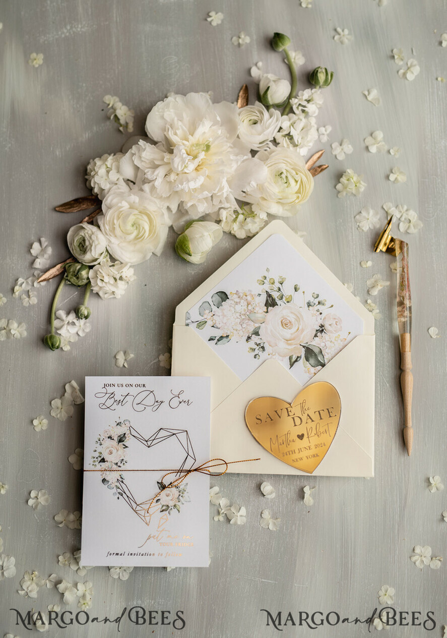 SAVE THE DATES acrylic gold magnets Personalised Gold Acrylic  Save the Date Magnet and Card, Gold Wedding Save The Dates Plexi Magnets, Wedding Boho Save The Date Cards