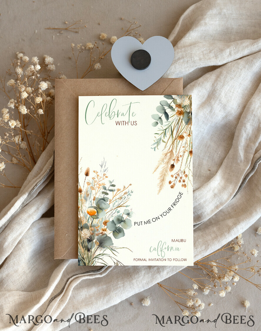 SAVE THE DATES acrylic gold magnets Personalised Gold Acrylic Save the Date Magnet and Boho Card, Gold Wedding Save The Dates Plexi Magnets, Wedding Boho Save The Date Cards