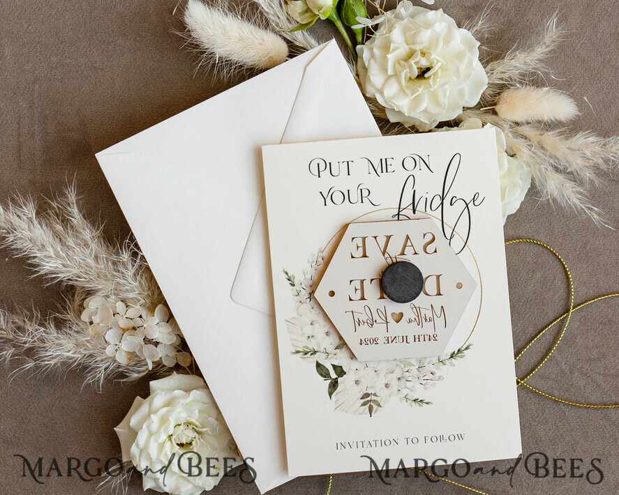DATEN MERKEN Acrylgoldmagnete Personalisierte goldene Acryl-Hexagon 