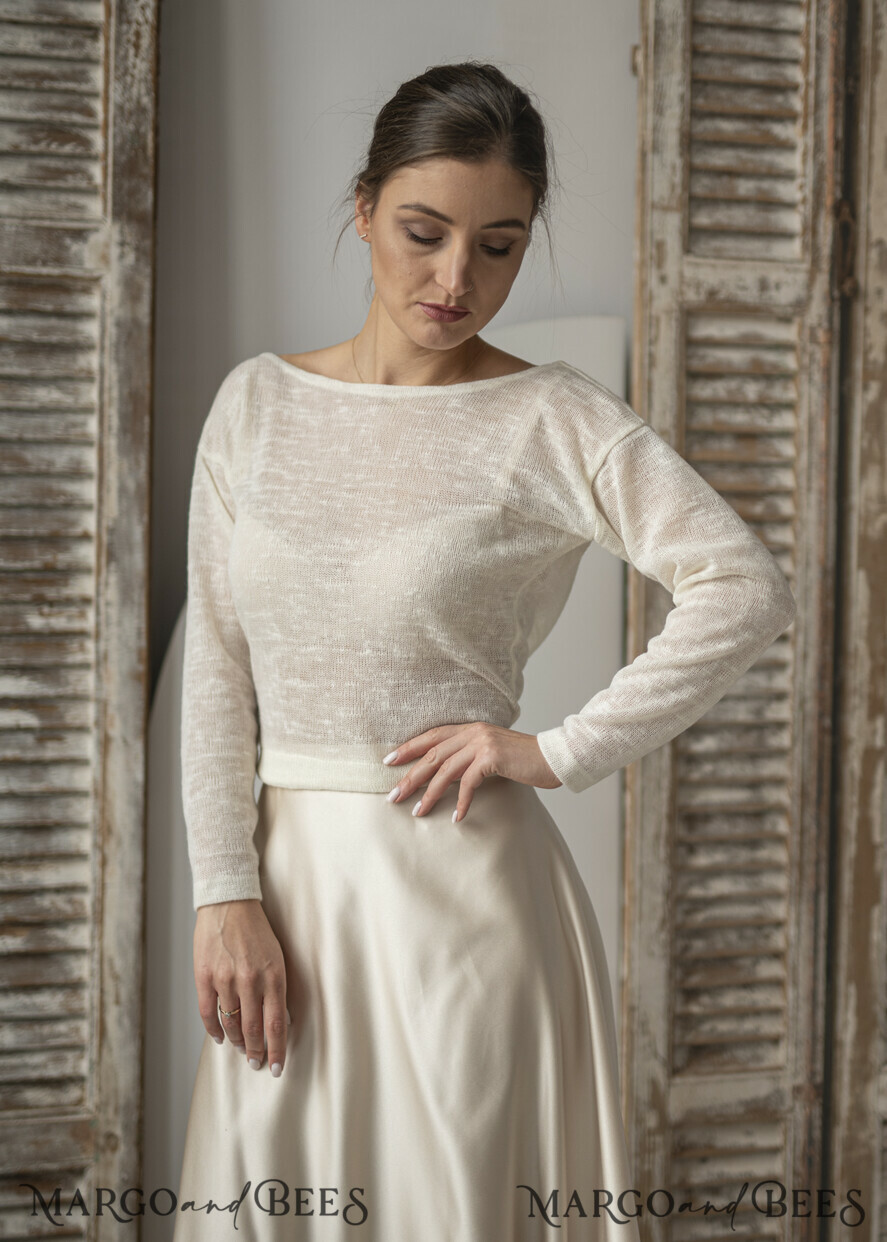 Long sleeve bolero for wedding dress shop