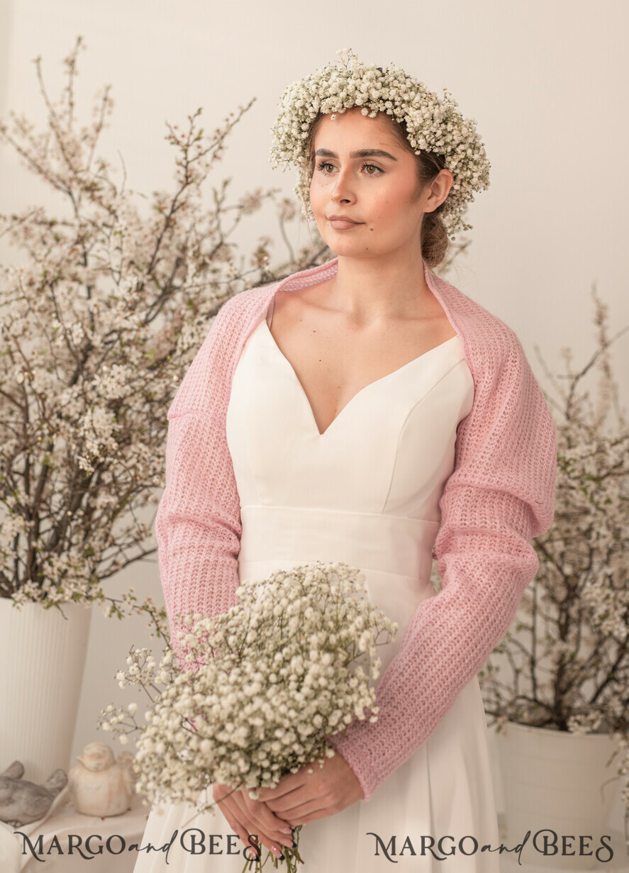 Ladies pink jacket for clearance wedding
