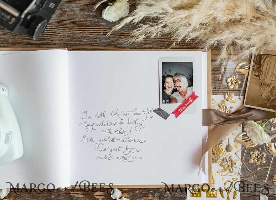 HOCHZEITS-GÄSTEBÜCHER Samtkissen Instax Gästebuch Boho Mr und Mrs Instax Samt Hochzeits-Gästebuch Gold, Großes Beige Sofortbild-Hochzeits-Gästebuch, Nude Polaroid Samt-Gästebuch Violett Golden Hochzeit
