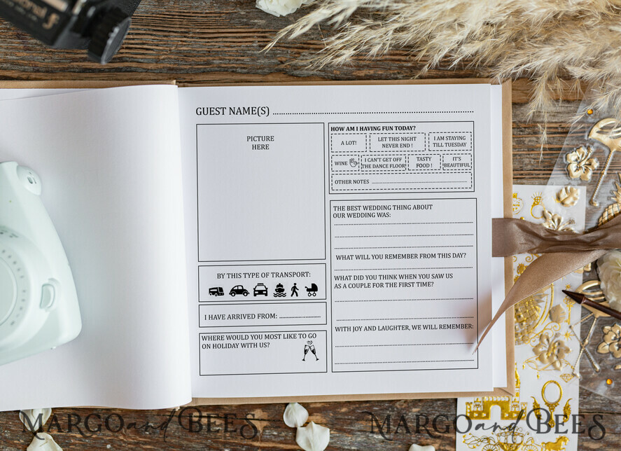 HOCHZEITS-GÄSTEBÜCHER Samtkissen Instax Gästebuch Romantisches Elfenbein Instax Hochzeits-Gästebuch Gold, großes Instant-Velours-Hochzeits-Gästebuch, Polaroid-Velours-Gästebuch Golden Hochzeit