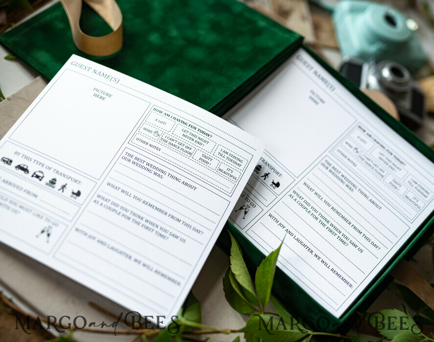 WEDDING GUEST BOOKS alternative guest book  Alternative Guestbook Wedding Mad Lib Sheets in Velvet Box Marriage advice mad lib Box Instax Leave a Note to Bride & Groom Personalised Box