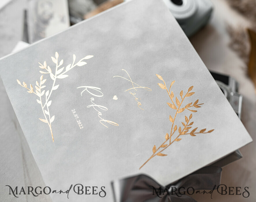 WEDDING GUEST BOOKS alternative guest book   gold grey  Alternative Guestbook Wedding Mad Lib Sheets in Velvet Box Marriage advice mad lib Box Instax Leave a Note to Bride & Groom Personalised Box