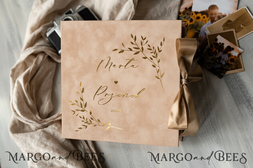 WEDDING GUEST BOOKS alternative guest book   gold beige tan  Alternative Guestbook Wedding Mad Lib Sheets in Velvet Box Marriage advice mad lib Box Instax Leave a Note to Bride & Groom Personalised Box