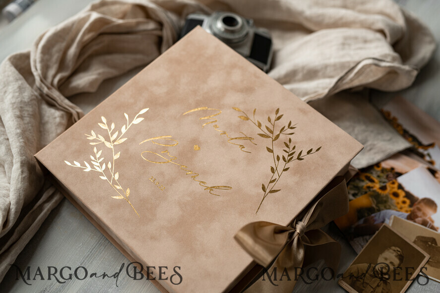 WEDDING GUEST BOOKS alternative guest book   gold beige tan  Alternative Guestbook Wedding Mad Lib Sheets in Velvet Box Marriage advice mad lib Box Instax Leave a Note to Bride & Groom Personalised Box