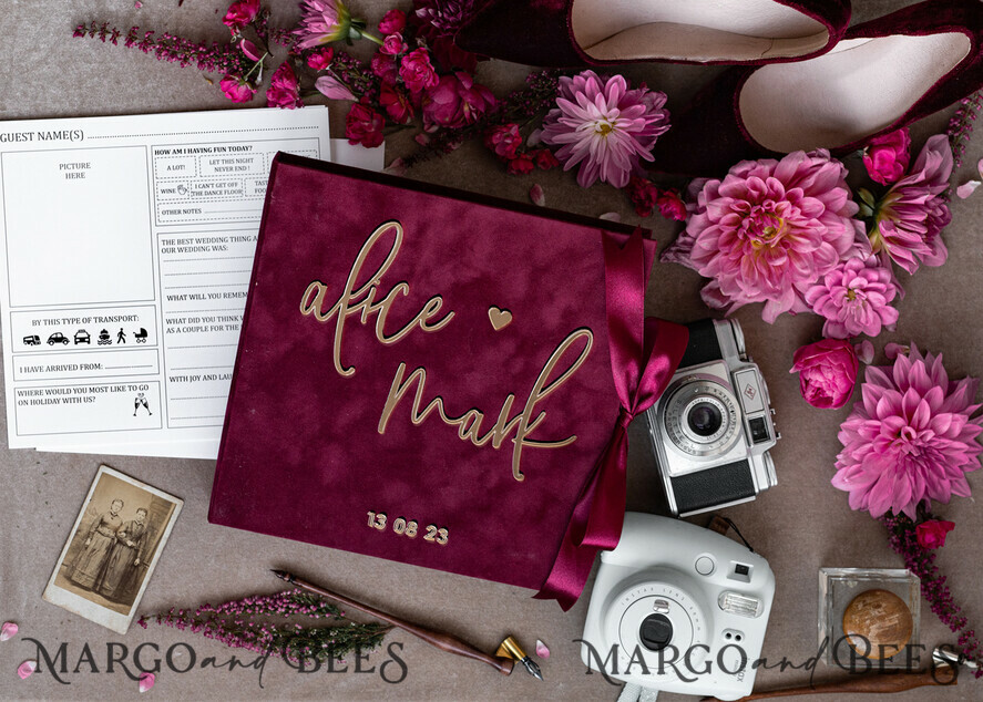 WEDDING GUEST BOOKS alternative guest book  Alternative Guestbook Wedding Mad Lib Sheets in Velvet Box Marriage advice mad lib Box Instax Leave a Note to Bride & Groom Personalised Box