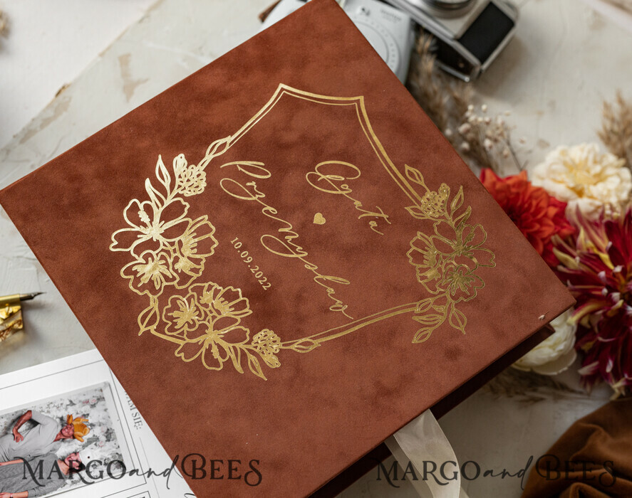 WEDDING GUEST BOOKS alternative guest book   gold terracotta  Alternative Guestbook Wedding Mad Lib Sheets in Velvet Box Marriage advice mad lib Box Instax Leave a Note to Bride & Groom Personalised Box