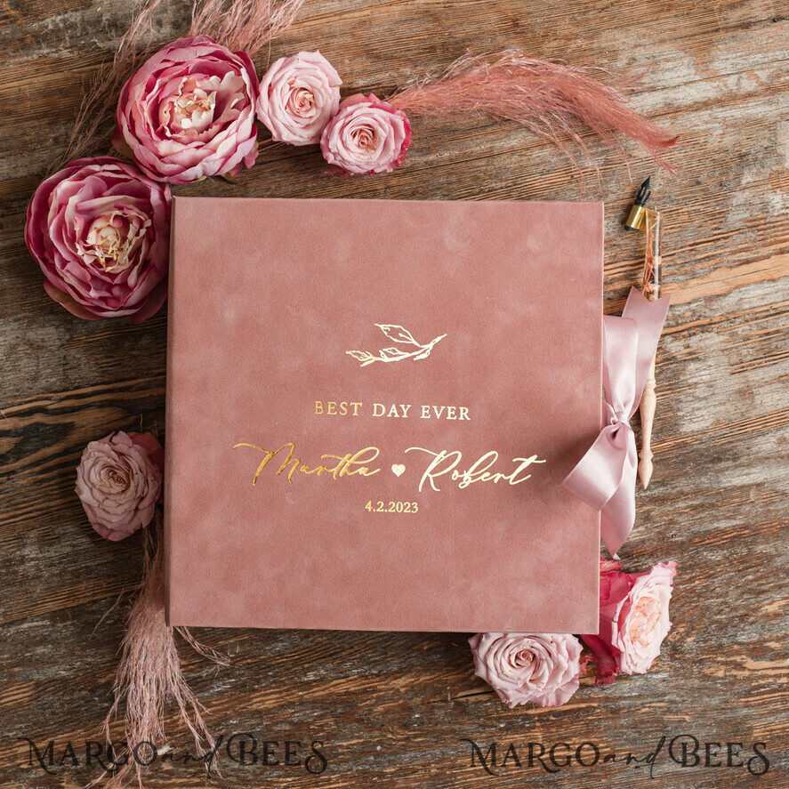WEDDING GUEST BOOKS alternative guest book  Alternative Guestbook Wedding Mad Lib Sheets in Velvet Box Marriage advice mad lib Box Instax Leave a Note to Bride & Groom Personalised Box