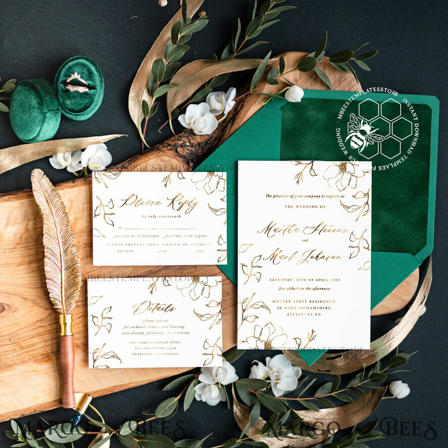 TEMPLETT wedding invitation download Modern wedding invitation template, Instant download Fine Art Wedding Invites, Simple Wedding Invitation Printable Template, Elegant Invites