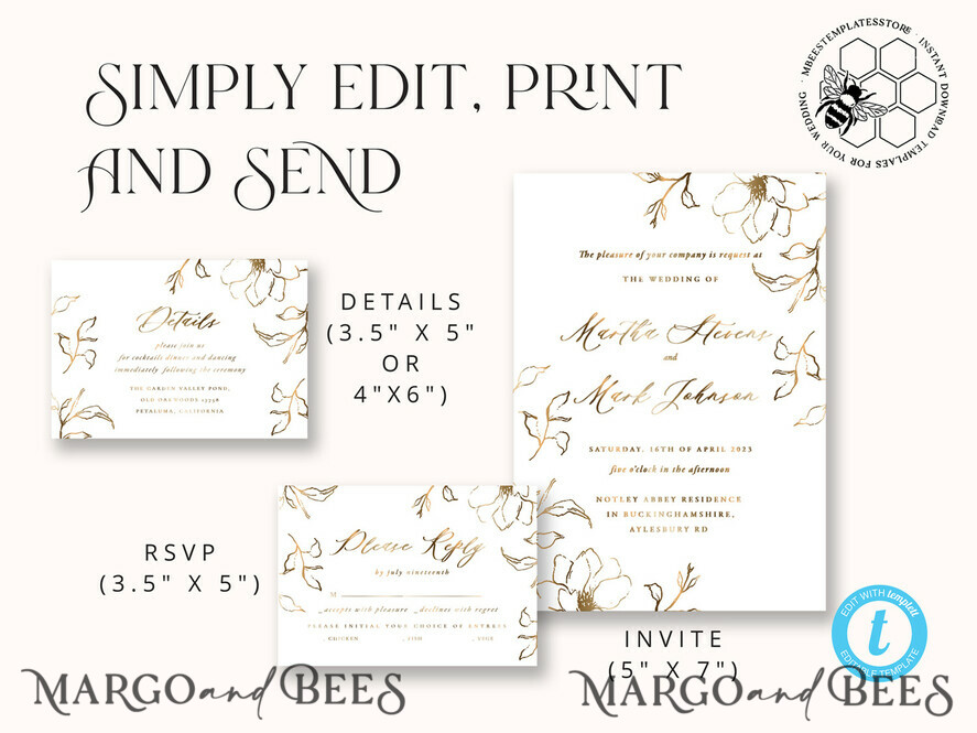 TEMPLETT wedding invitation download Modern wedding invitation template, Instant download Fine Art Wedding Invites, Simple Wedding Invitation Printable Template, Elegant Invites