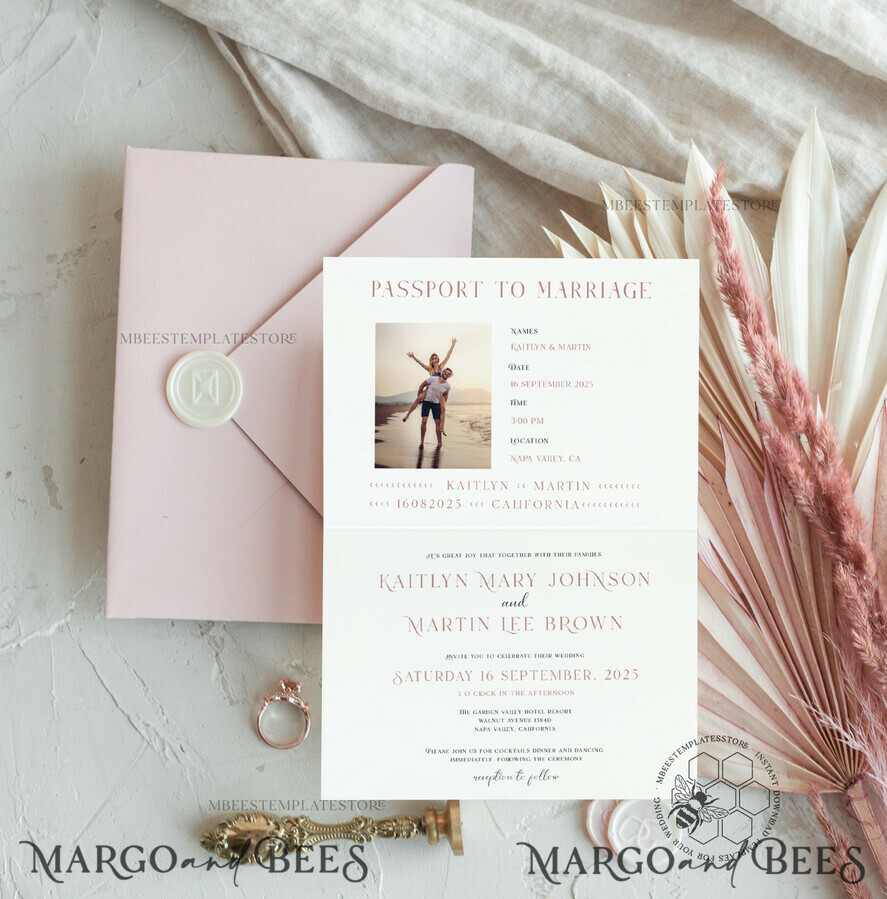TEMPLETT wedding invitation download passport wedding invitation template, Instant download destination Wedding Invites, travel  Printable Template  Invitations, boarding pass