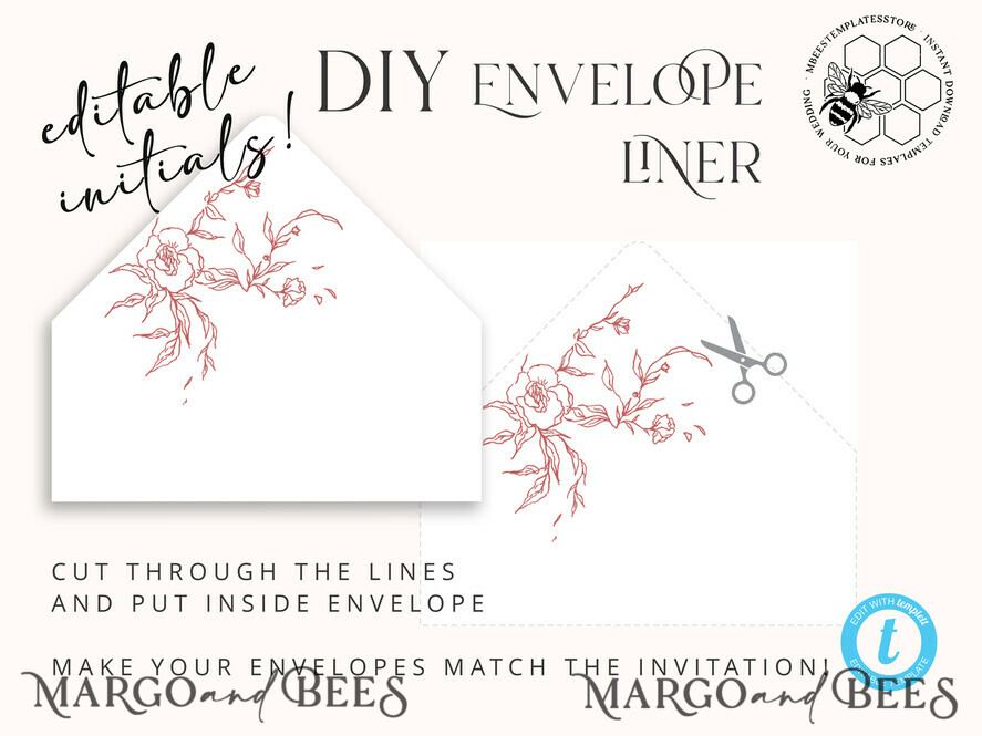 TEMPLETT wedding invitation download Maroon Fall wedding invitation template, Instant download Boho Wedding Invites Autumn Burgundy Invitation Printable Template Simple Fine Art