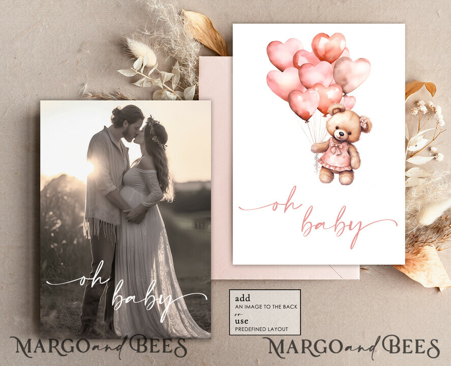 TEMPLETT  
 Babyparty Blush Pink Teddy Bear Baby Girl Shower Einladungsvorlagen Set süßes kleines Mädchen auf dem Weg Windel Verlosungsbücher Bogen Sofort-Download Blush Pink editierbare Einladung