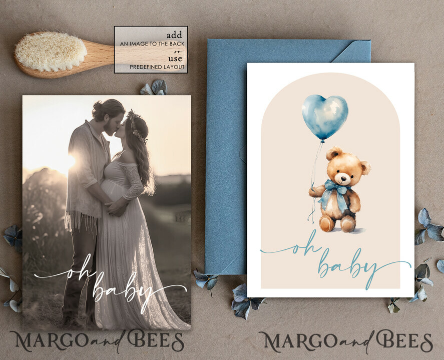 TEMPLETT baby shower  Arched Teddy Bear Baby Boy Shower Invitation Template Set We Can Bearly Wait Diaper Raffle Books, Instant Download Printable Invites Home Printing