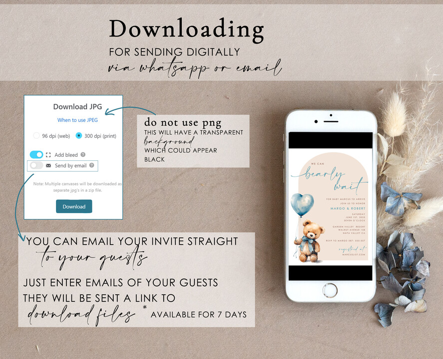 TEMPLETT baby shower  Arched Teddy Bear Baby Boy Shower Invitation Template Set We Can Bearly Wait Diaper Raffle Books, Instant Download Printable Invites Home Printing