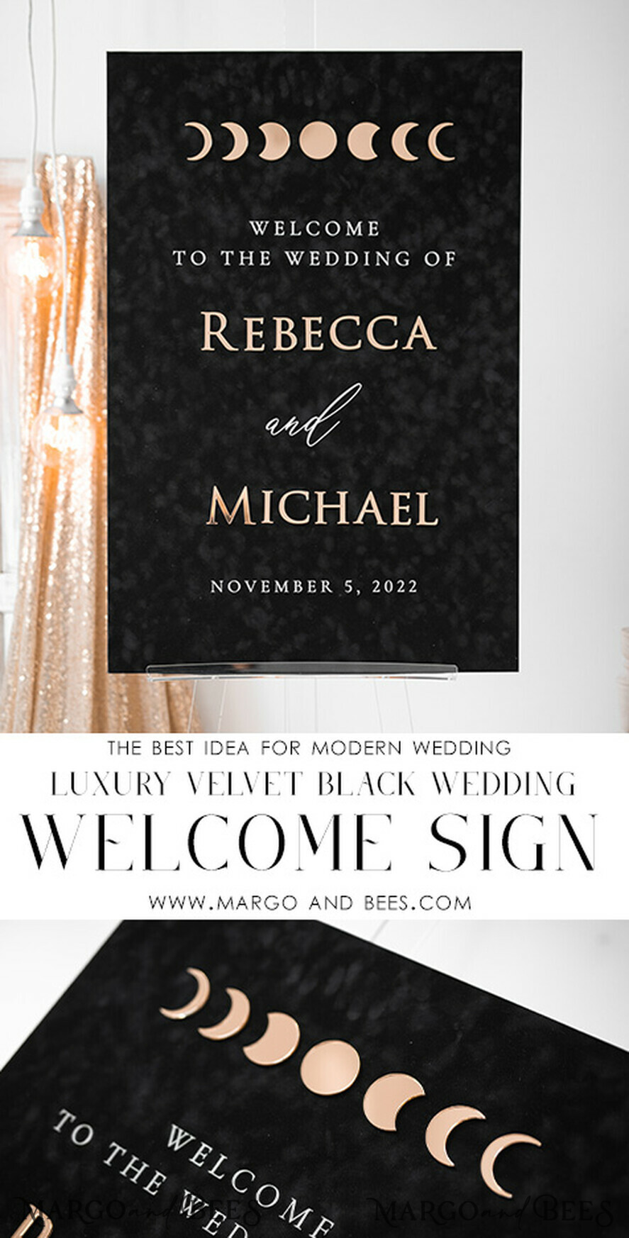 TABLE PLANS AND WEDDING WELCOME SIGNS plexi gold / velvet Luxury Velvet black Wedding Welcome Sign, Golden Wedding Decor, Personalised Wedding Sign, Wedding Gift, Welcome Wedding Board 