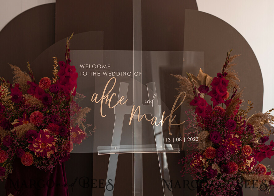 TABLE PLANS AND WEDDING WELCOME SIGNS plexi gold / velvet Luxury Clear and Gold Wedding Welcome Sign, Golden Wedding Decor, Personalised Wedding Sign, Wedding Board, Welcome Wedding Board 