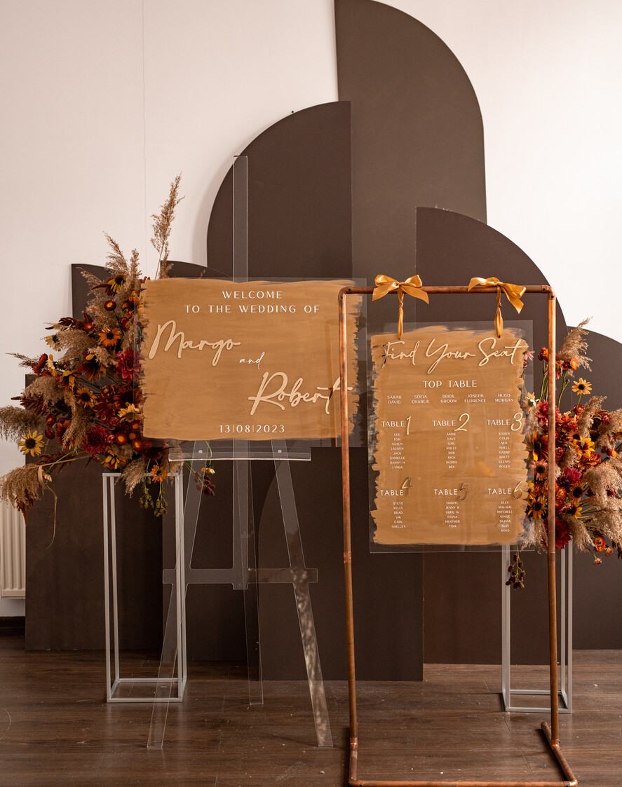 TABLE PLANS AND WEDDING WELCOME SIGNS plexi gold / velvet Luxury Clear and Gold Wedding Welcome Sign, Golden Wedding Decor, Personalised Wedding Sign, Wedding Board, Welcome Wedding Board 