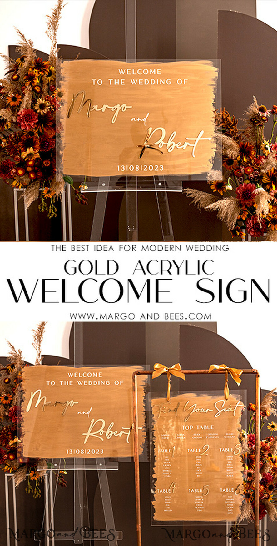 TABLE PLANS AND WEDDING WELCOME SIGNS plexi gold / velvet Luxury Clear and Gold Wedding Welcome Sign, Golden Wedding Decor, Personalised Wedding Sign, Wedding Board, Welcome Wedding Board 