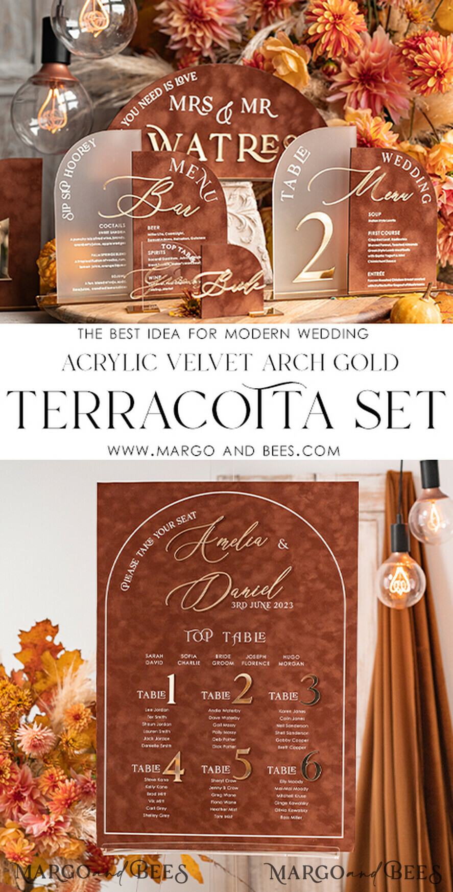 TABLE PLANS AND WEDDING WELCOME SIGNS plexi gold / velvet Fall Wedding Table Plan, terracotta velvet and Gold Modern Seating Chart, 3d Elegant Find Your Seat - Seating Plan , Luxury Wedding Table Plan, Wedding Decoration with golden letters - Golden Reception Signage - Custom Ceremony Sign