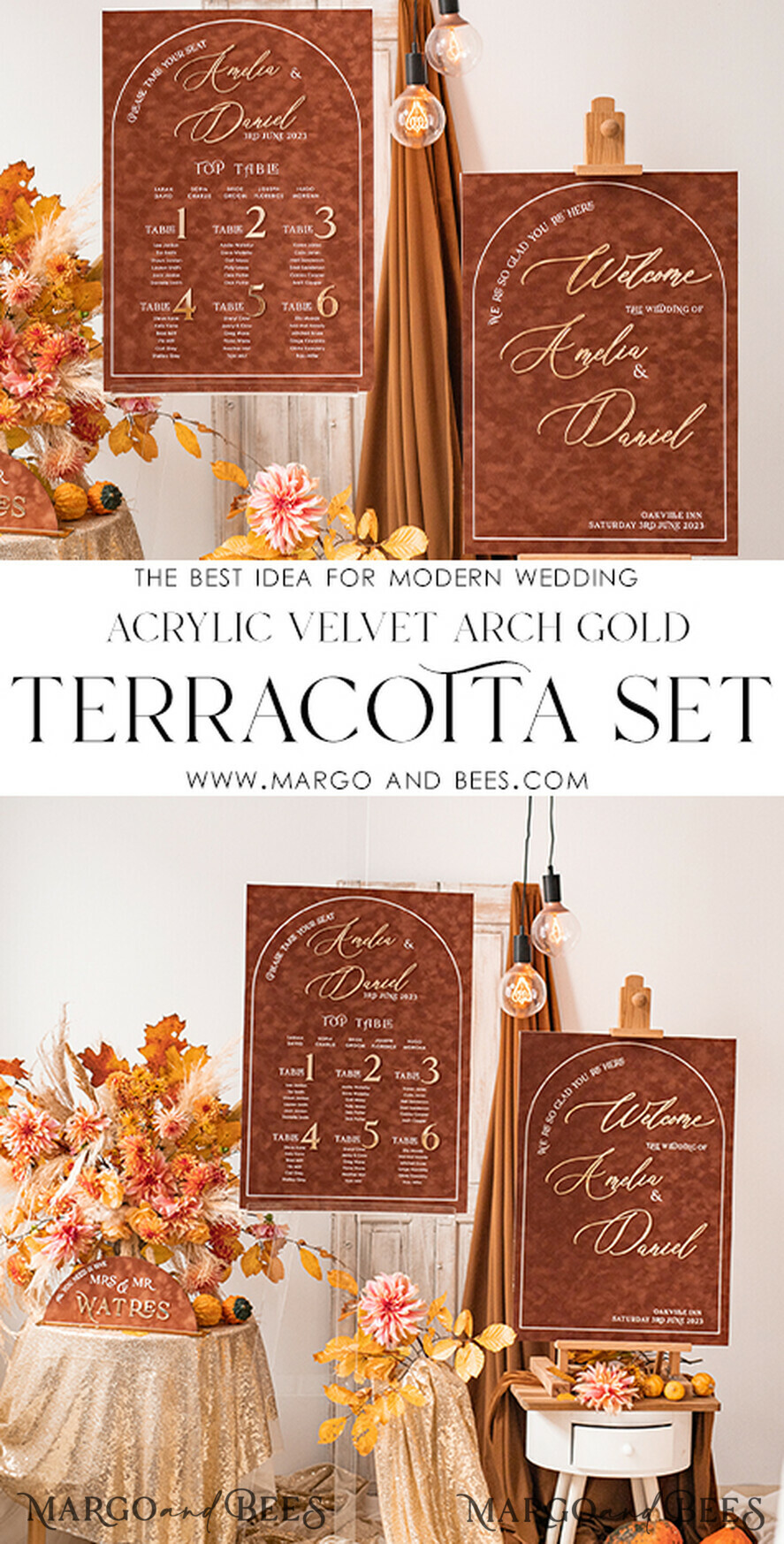 TABLE PLANS AND WEDDING WELCOME SIGNS plexi gold / velvet Fall Wedding Table Plan, terracotta velvet and Gold Modern Seating Chart, 3d Elegant Find Your Seat - Seating Plan , Luxury Wedding Table Plan, Wedding Decoration with golden letters - Golden Reception Signage - Custom Ceremony Sign