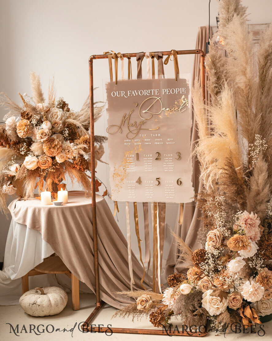 TABLE PLANS AND WEDDING WELCOME SIGNS plexi gold / velvet Elegant Clear wedding Set acrylic Find your seat , Personalized Wedding Ombre Beige Table Plan, acrylic clear Tan transparent and Gold Modern clear transparent Seating Chart, 3d Elegant Find Your Seat - Seating Plan , Golden Luxury Wedding Table Plan, Wedding Decoration with golden letters - Golden Reception Signage - Custom Tan Ceremony Sign