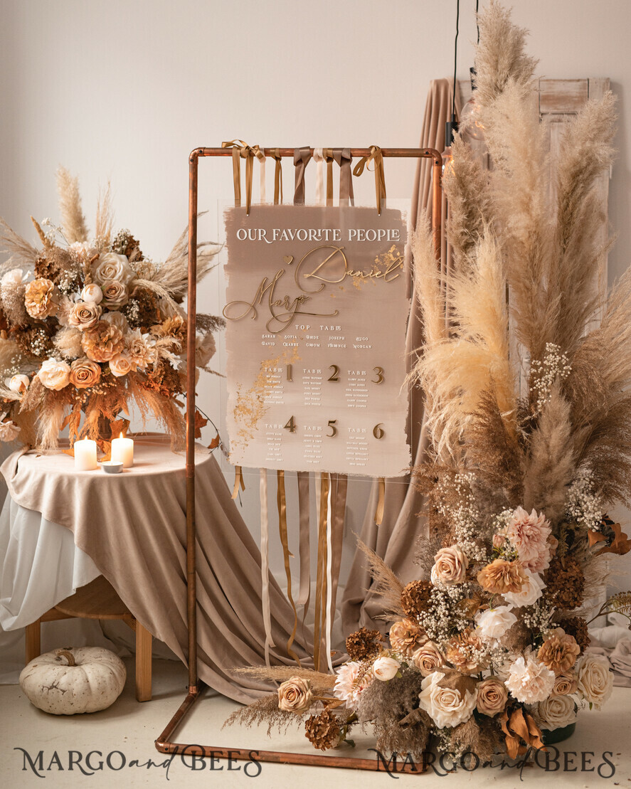 TABLE PLANS AND WEDDING WELCOME SIGNS plexi gold / velvet Elegant Clear wedding Set acrylic Find your seat , Personalized Wedding Ombre Beige Table Plan, acrylic clear Tan transparent and Gold Modern clear transparent Seating Chart, 3d Elegant Find Your Seat - Seating Plan , Golden Luxury Wedding Table Plan, Wedding Decoration with golden letters - Golden Reception Signage - Custom Tan Ceremony Sign