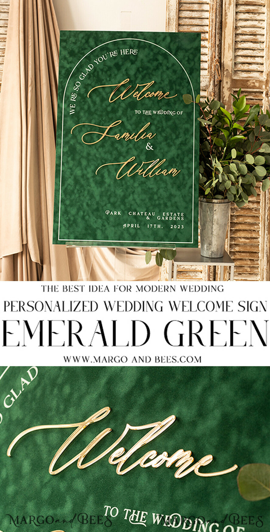 TABLE PLANS AND WEDDING WELCOME SIGNS plexi gold / velvet Luxury Velvet Green Wedding Welcome Sign, Golden Wedding Decor, Personalised Wedding Sign, Wedding Gift, Welcome Wedding Board, GV